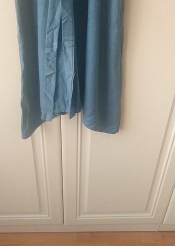 Mavi viskon Uzun Salaş Elbise - Görsel 6