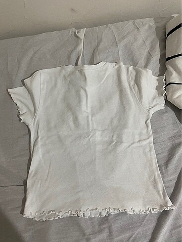 s Beden Güneş&Ay desenli crop tshirt