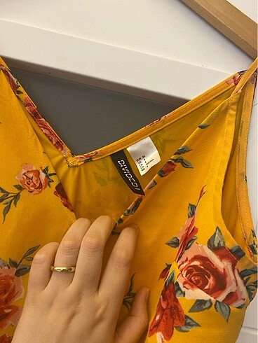 H&M İçi astarlı çiçekli elbise