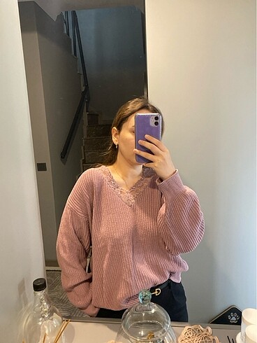 H&M kazak lila - Görsel 2