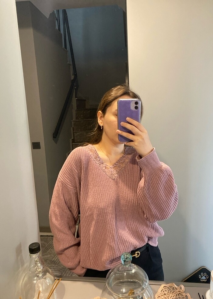 H&M kazak lila - Görsel 2