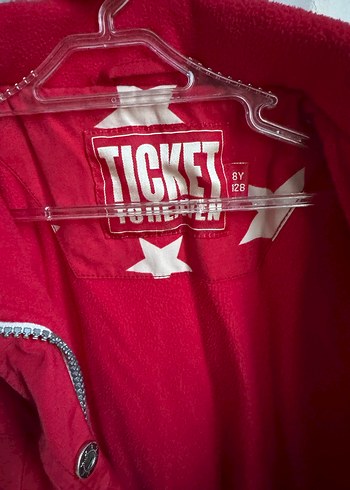 Kız çocuk Kırmızı Fermuarlı kayak montu - Görsel 2