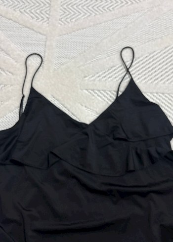 Siyah  v yaka elbise - Görsel 3