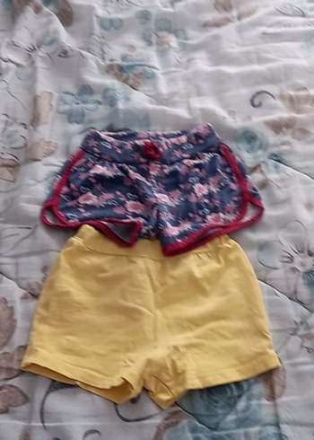 Sarı Basic Kız Şortu Elastik Bel - Görsel 2