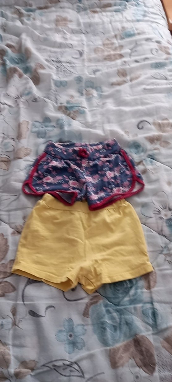 Sarı Basic Kız Şortu Elastik Bel - Görsel 2