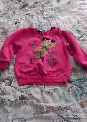 Renkli Baskılı Kız Sweatshirt - Görsel 4