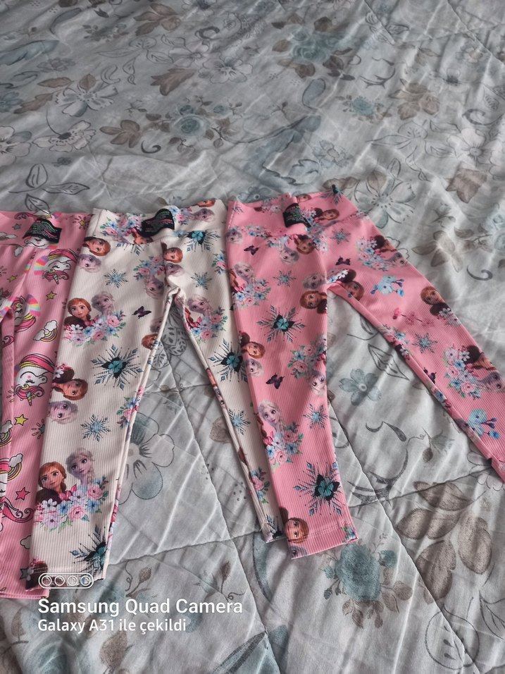 Kız Çocuk Dantel Detaylı Street Wear Tayt - Görsel 2