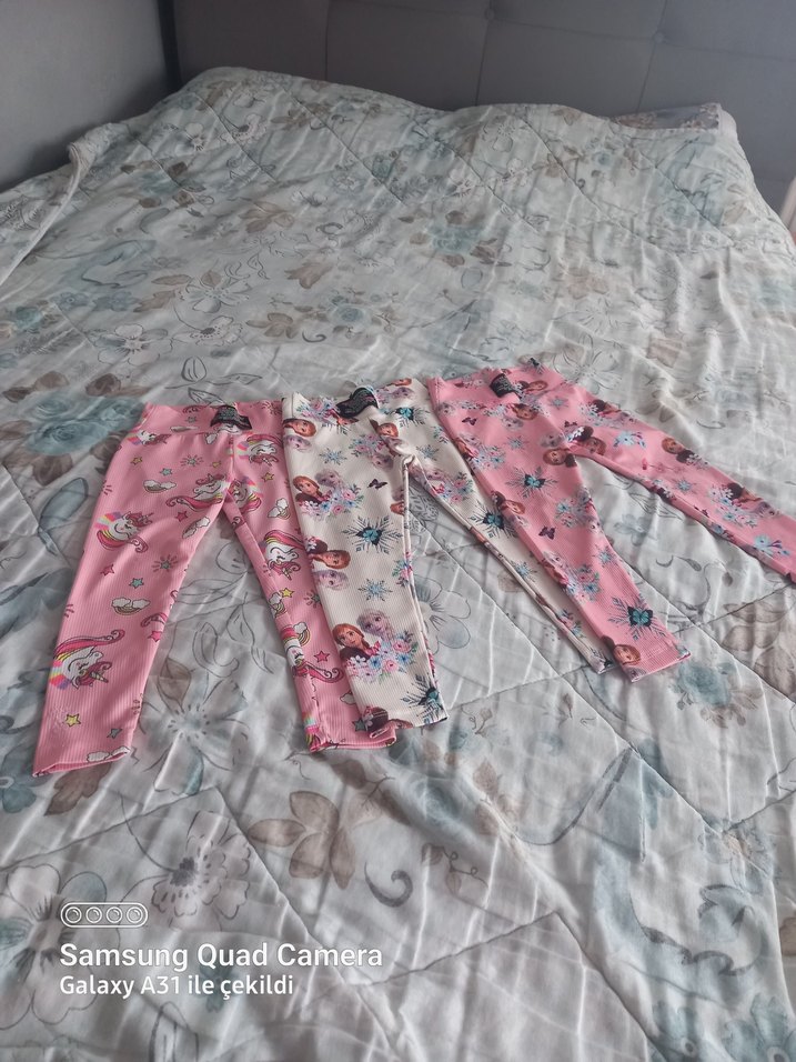 Kız Çocuk Dantel Detaylı Street Wear Tayt - Görsel 3