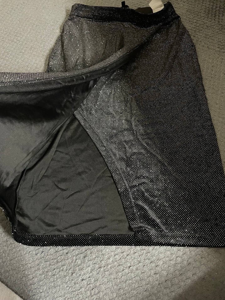 Kadın Siyah Drapeli Uzun Etek - Görsel 2