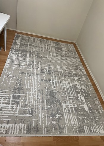 Diğer Gri Soyut Desenli Çağdaş Halı