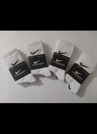 unisex beyaz nike çorap
