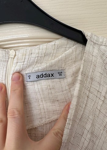 Beyaz Bohem V Yaka Keten elbise - Görsel 2