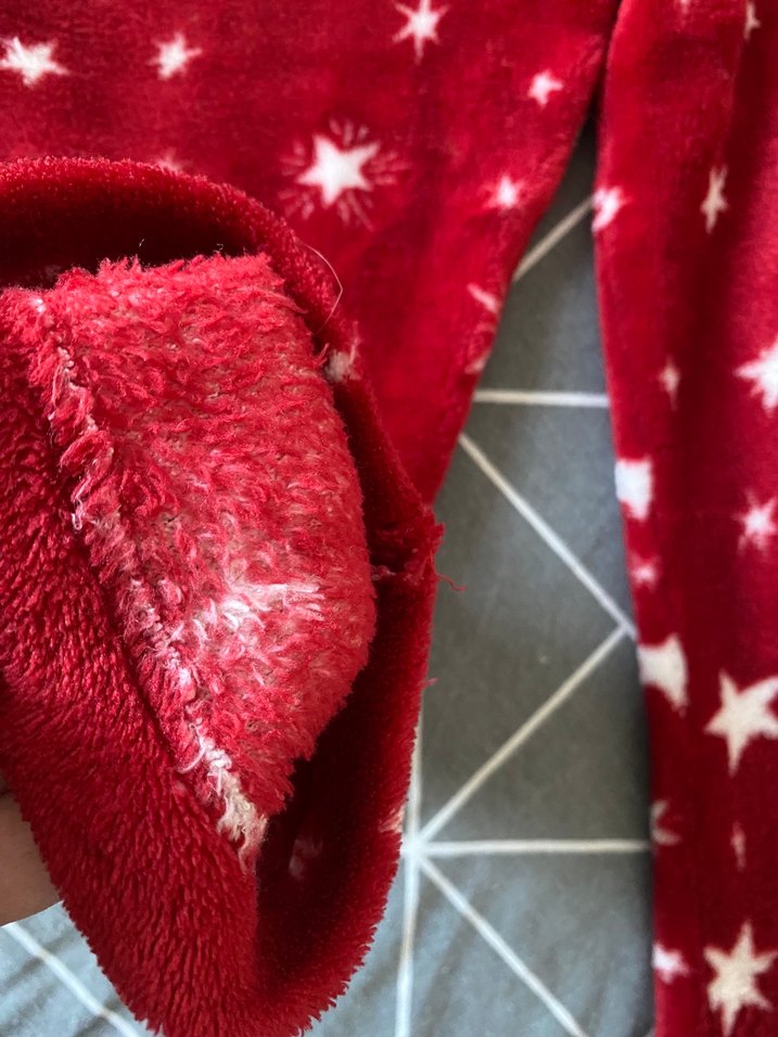 Kız Çocuk Kırmızı Yıldız Desenli Rahat eşofman altı - Görsel 3