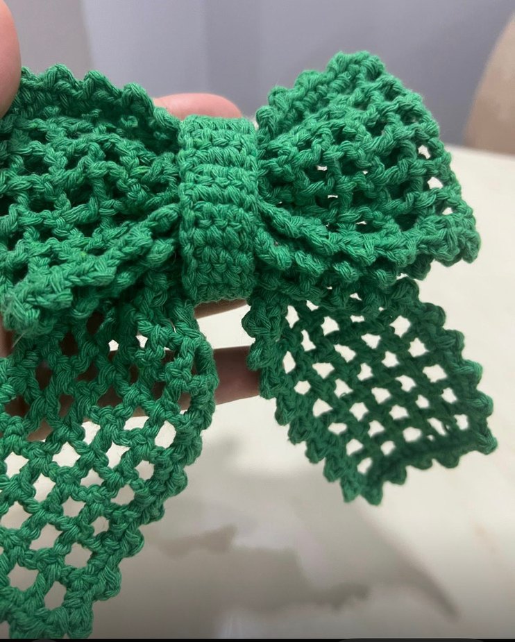 Renkli Örgü Fiyonk Saç Aksesuarları - Görsel 3