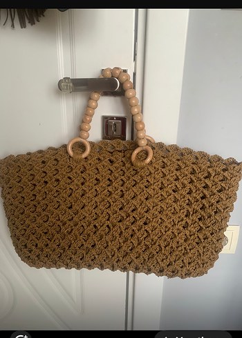 Boncuklu Örgü Bohem Kadın Çanta - Görsel 2