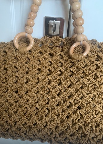 Boncuklu Örgü Bohem Kadın Çanta - Görsel 3