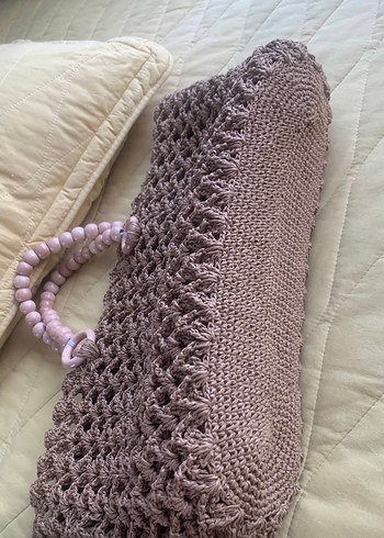 Boncuklu Örgü Bohem Kadın Çanta - Görsel 5