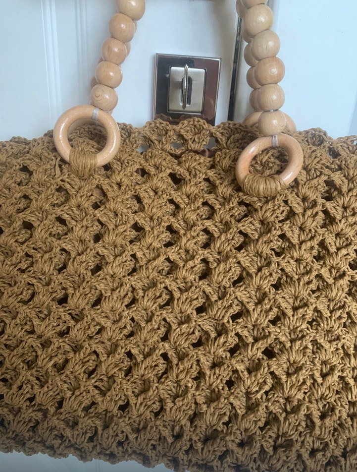 Boncuklu Örgü Bohem Kadın Çanta - Görsel 3