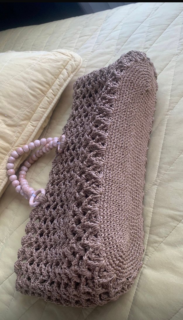 Boncuklu Örgü Bohem Kadın Çanta - Görsel 5