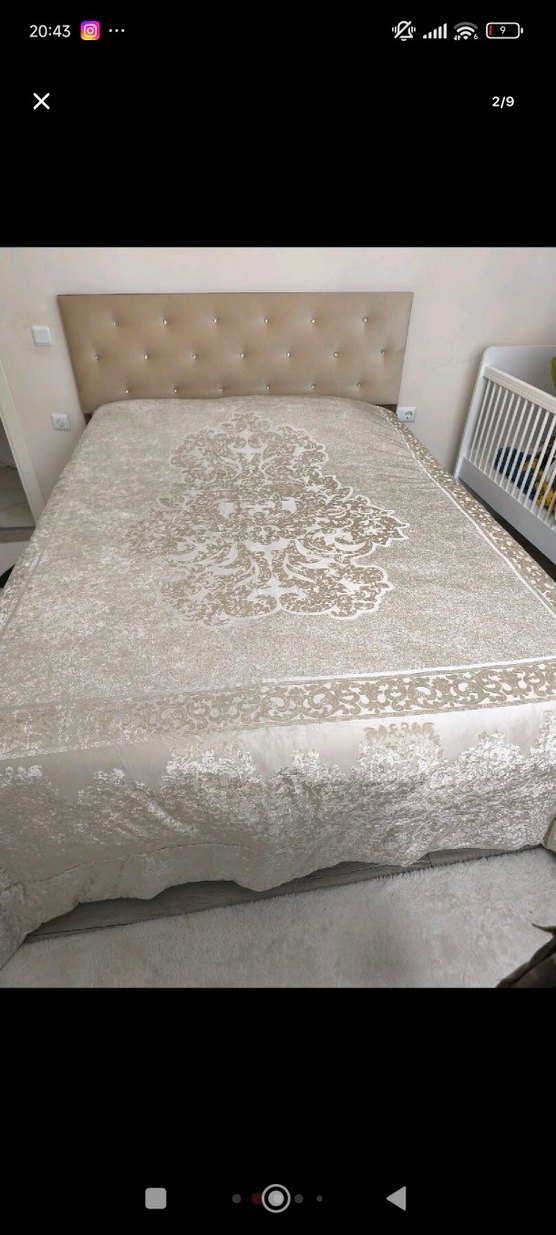 karaca yatak örtüsü bej - Görsel 2