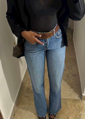Addax wide leg jean kot pantolon