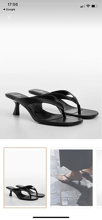 Mango Mango parmak arası topuklu terlik kitten heel