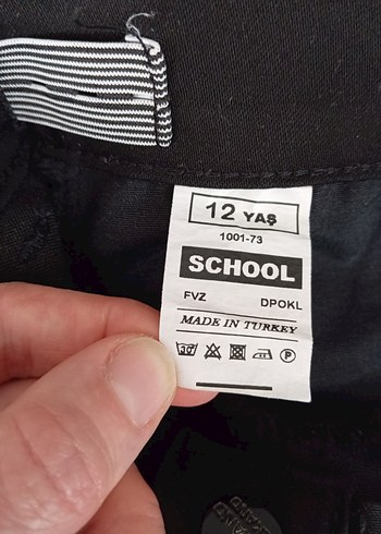 11-12 Yaş Beden siyah Renk kız çocuk Jean okul pantolon