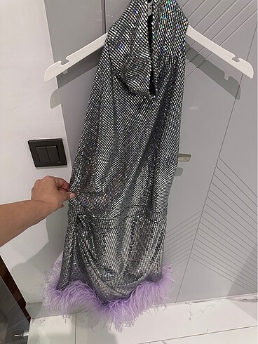 36 Beden gri Renk New Arrivals Elbise