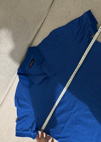 Düğmeli Mavi Kısa Kollu Erkek Polo Tişört - Görsel 4