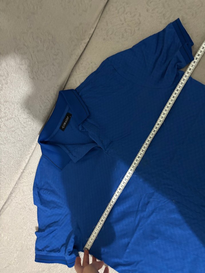 Düğmeli Mavi Kısa Kollu Erkek Polo Tişört - Görsel 4