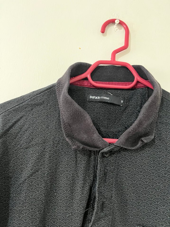 Erkek Siyah Polo Tişört - Görsel 3