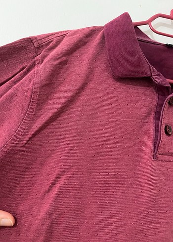 Erkek Vişne Kısa Kollu Polo Tişört - Görsel 5