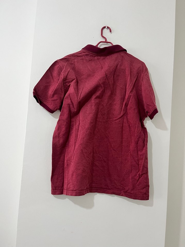 Erkek Vişne Kısa Kollu Polo Tişört - Görsel 2