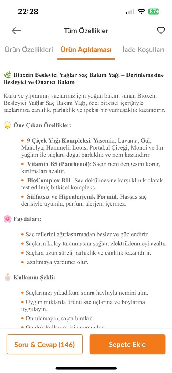 Bioxcin Besleyici Yağlar Saç Bakım Yağı 150 ml - Görsel 3