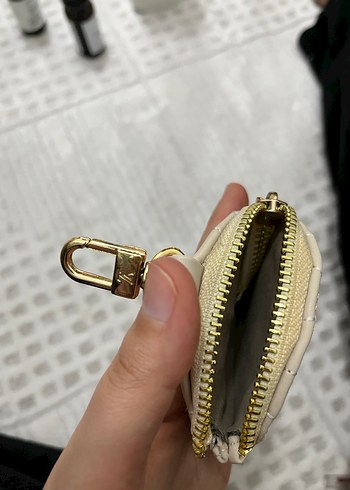 Bej Deri Fermuarlı Kadın Bozuk Para Cüzdanı - Görsel 4