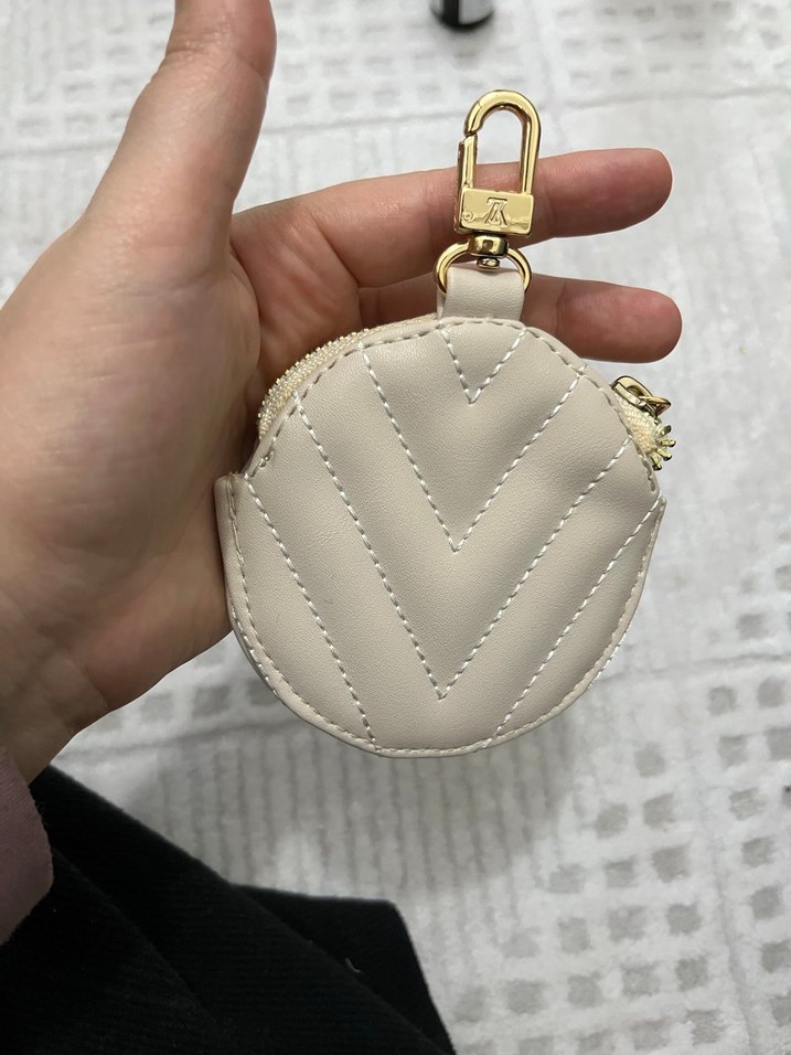 Bej Deri Fermuarlı Kadın Bozuk Para Cüzdanı - Görsel 2