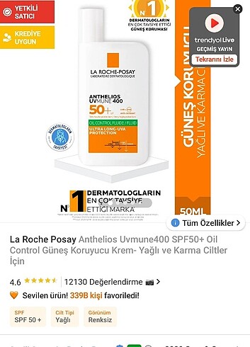 LA ROCHE-POSAY GÜNEŞ KREMİ