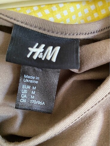 m Beden kahverengi Renk H&M kolları detaylı elbise