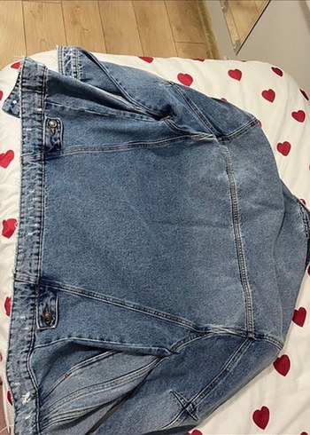 Zara Kadın Mavi Düğmeli Denim Ceket