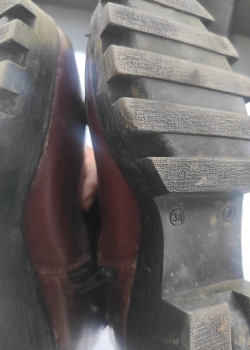 Burgundy Deri Tokalı Kadın Bot - Görsel 6