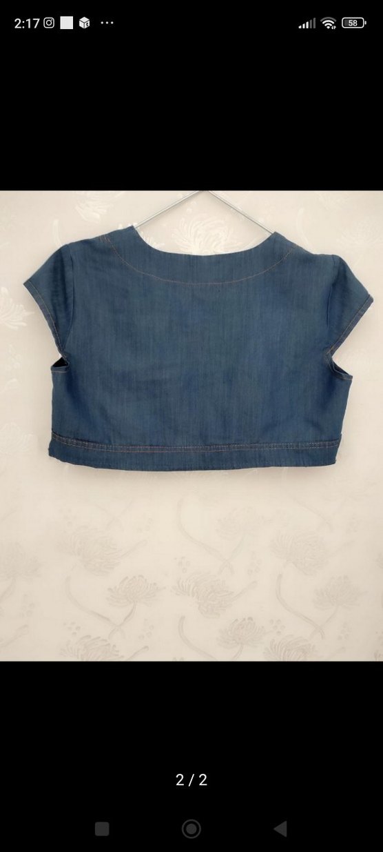 kırıp kot tarzı krop ceket - Görsel 2