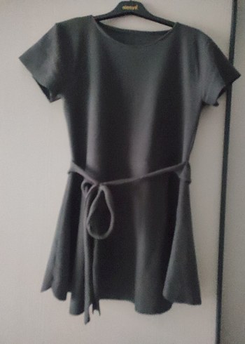 Kemerli Gri yarım tunik Kadın sivit - Görsel 2