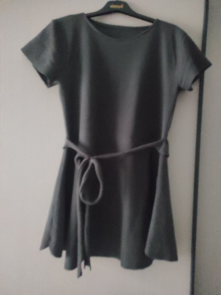 Kemerli Gri yarım tunik Kadın sivit - Görsel 2