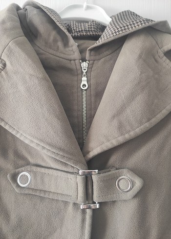 Bej Süet Midi Boy Kadın Kaban - Görsel 4