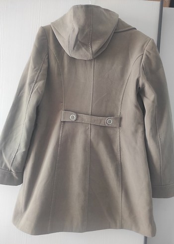 Bej Süet Midi Boy Kadın Kaban - Görsel 5