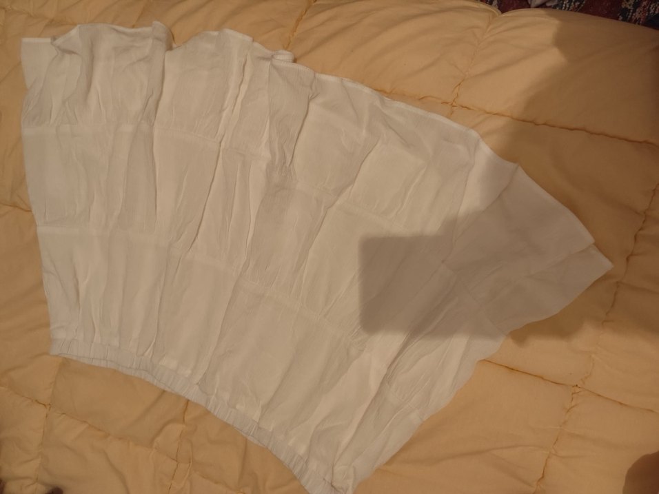 Beyaz Bohem Midi Etek - Görsel 3