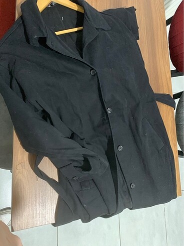 m Beden siyah Renk Siyah trençkot pardesü
