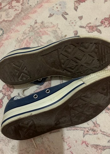 38 Beden Mavi Bağcıklı Denim Kadın Spor Ayakkabı