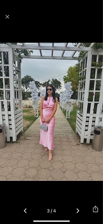 s Beden ????Zara saten elbise pembe ????