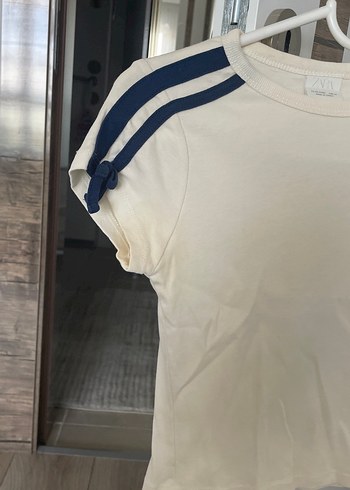 Kız Çocuk Beyaz Kısa Kollu Tişört - Görsel 2